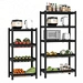 6 shelf metal storage rack